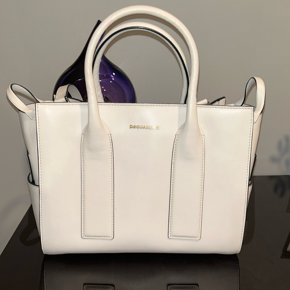 Dsquared2 Large White Leather Purse